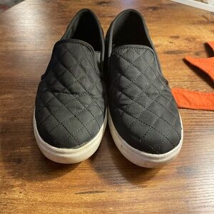 Time and Tru Black Quilted Slip-On Flats